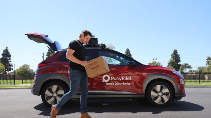 Chinese driverless car firm launches autonomous deliveries in California as lockdown continues
