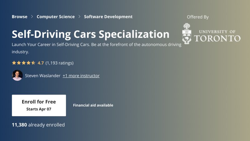 University of Toronto offering software courses on self-driving cars