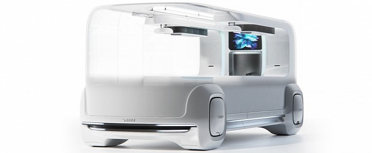 Autonomous Modular Kitchens on Wheels. Burgers and Chinese All in One Place